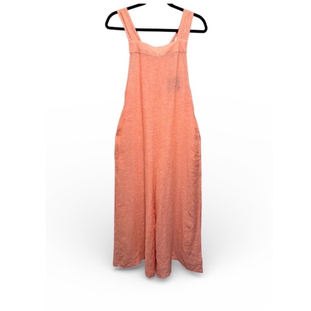 Haute Hippie Style Coral Pink Linen Blend Wide Leg Crop Jumpsuit Sz M Minimalist - Picture 9 of 13